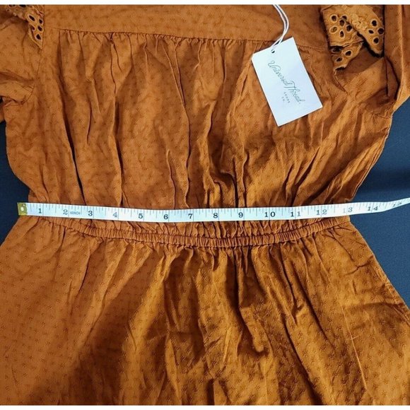 Universal Thread Women's Copper Brown Eyelet Dress Size X Small XS NWT - Picture 12 of 16